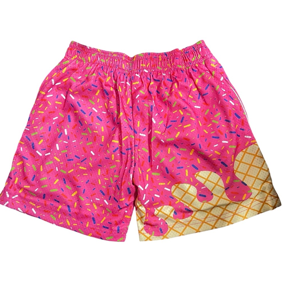 New Baseball Lifestyle 101 B101 Ice Cream Youth Shorts in Strawberry - Picture 2 of 5